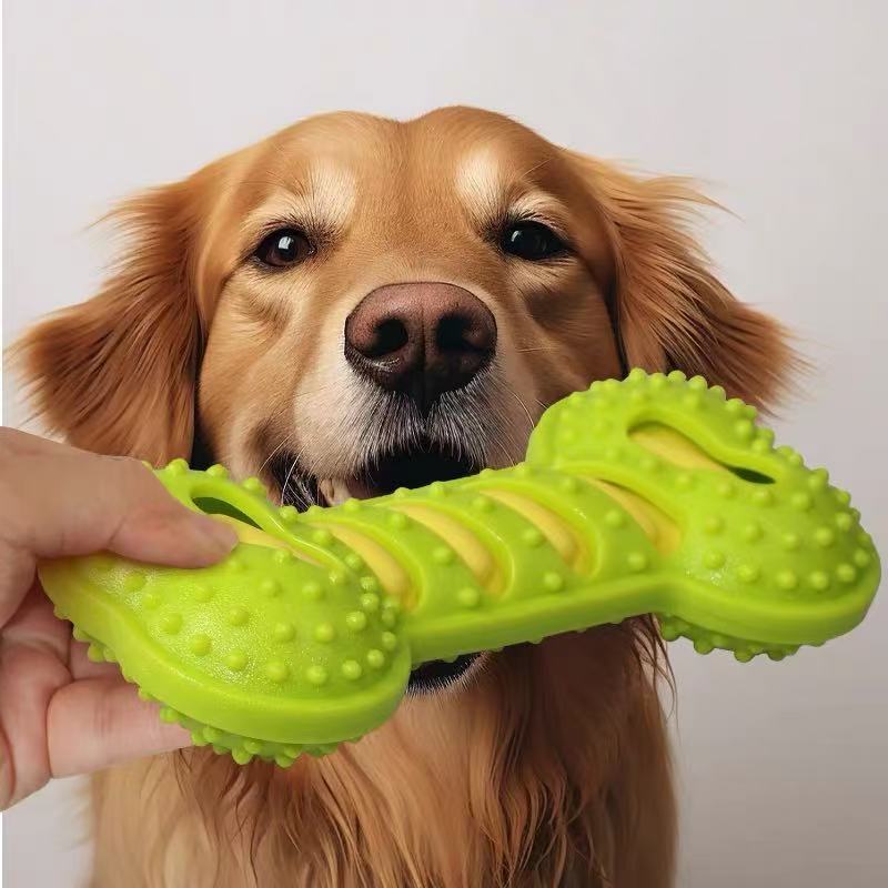 Đồ chơi cho chó Hai lớp chống cắn xương cao su răng hàm Golden Retriever Edge Shepherd Chó lớn Tự làm giảm sự nhàm chán Đồ chơi âm thanh thú cưng
