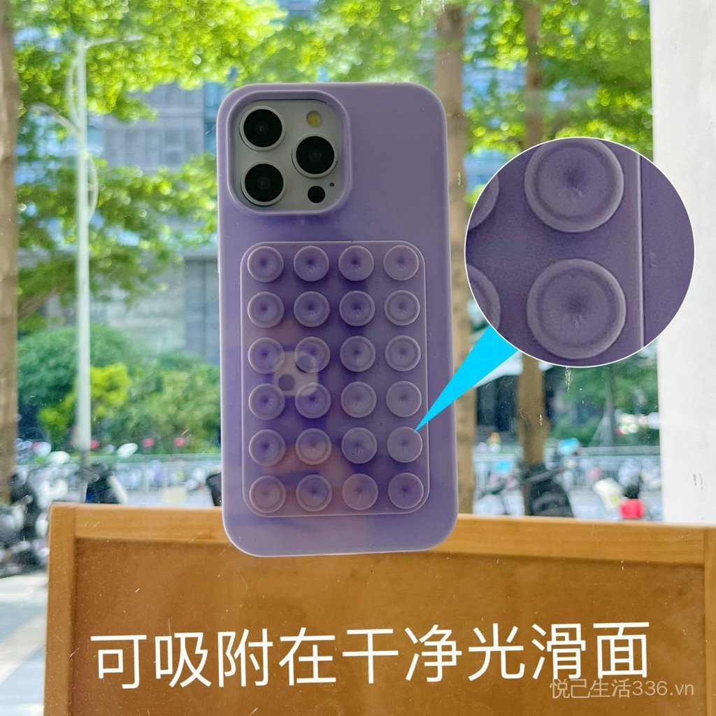 Giá đỡ cốc hút Thích hợp cho vỏ điện thoại 17promax iPhone16 / 15 Silicon lỏng 14 / 13 Vỏ chống sốc