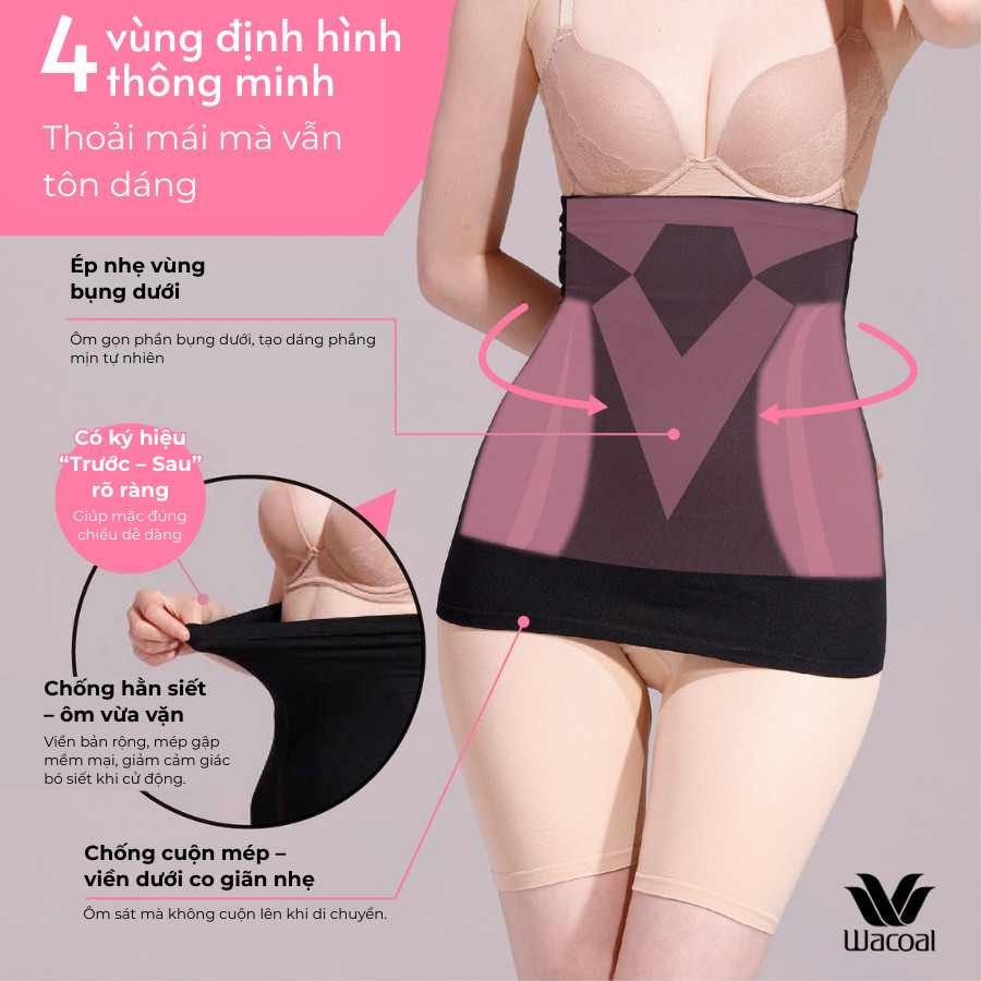 Đai định hình Wacoal I24SFW003 smart slim mượt mà không nếp gấp - 24SFW003