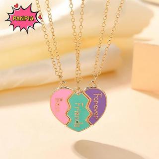 [PNPIA] 1 Bộ Dây Chuyền BFF Cho Chị BFF Sinh Nhật Tình Bạn Trang Sức Quà Tặng Người Bạn Thân Nhất Mãi Mãi Vòng Cổ Cho 3 Cô Gái Phù Hợp Với Trái Tim Mặt Dây Chuyền VN