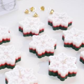 [XMAS COLLECTION] Nến thơm bông tuyết 3 màu (25g - 5,5x5,5x2cm)