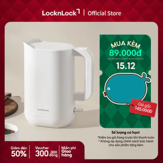 Ấm đun siêu tốc giảm âm LocknLock Silent electric kettle 1.2L- Màu trắng EJK216WHT