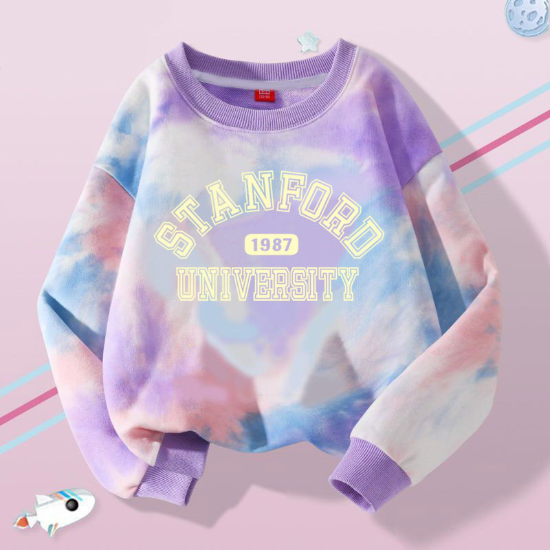 ​Áo nỉ trẻ em Xuân Thu Tie-Dye Size hàng đầu 90-140​ LMO5