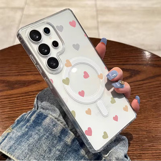 Ốp điện thoại hình trái tim màu nhạt chống sốc S26Ultra có thể so sánh với Samsung s20fe S26 S21PLUS S22 S23 S24 Vỏ siêu chống sốc S25 Plus S25ultra
