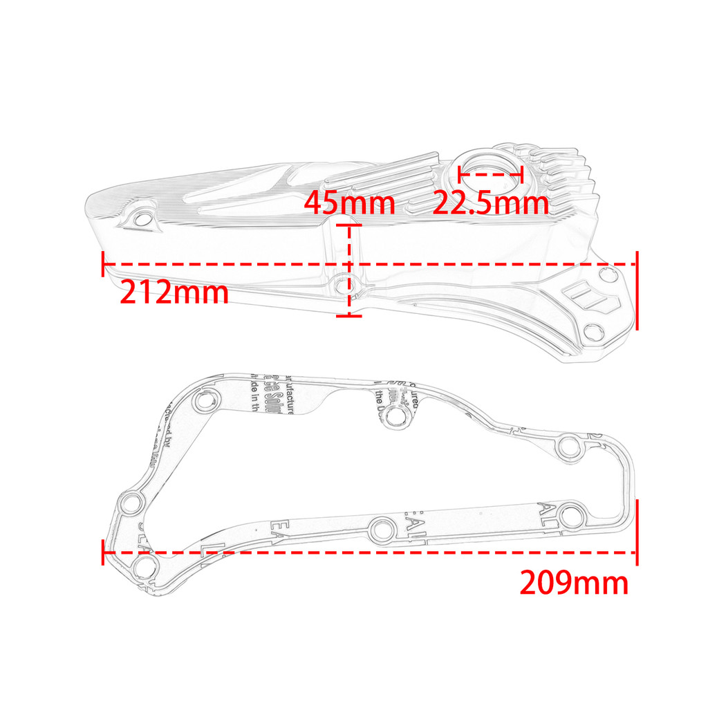 Dành Cho VESPA GTS250 300 GTV HPE 2019-2024 Xe Máy Pokhaomin Sửa Đổi Chảo Nhôm Rõ Ràng Dầu Có Thể Nhìn Thấy Đáy Potn
