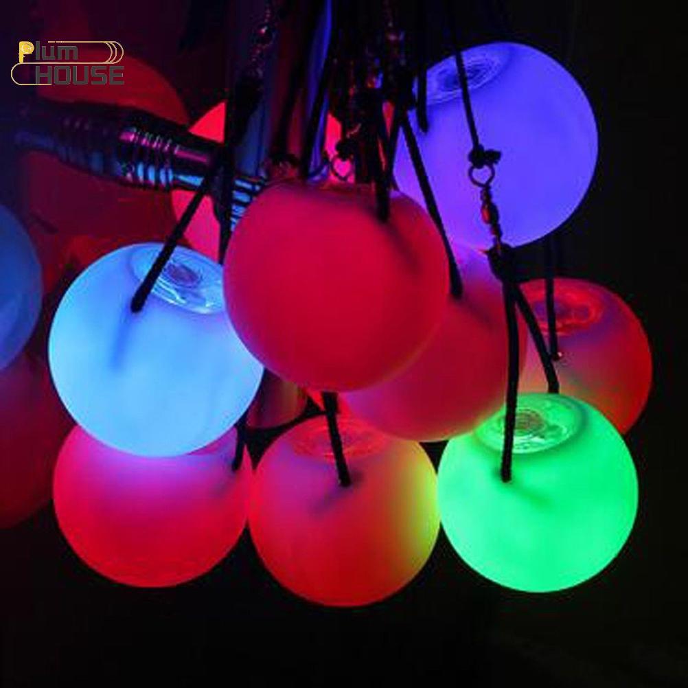 PlumHOUSE Pro LED Nhiều Màu Phát Sáng POI Ném Bóng Sáng Cho Bụng Khiêu Vũ Tay Đạo Cụ VN