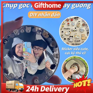 🚚【giao Hàng 24h】Gương selfie du lịch lồi di động, Gương Mini phản quang để chụp ảnh du lịch Vlog Chụp ảnh, Tiện ích selfie hợp thời trang