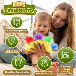 Exhila Kids Rainbow Dinosaur Đồ chơi bóp giác quan Nhận thức màu sắc Quản lý cảm xúc