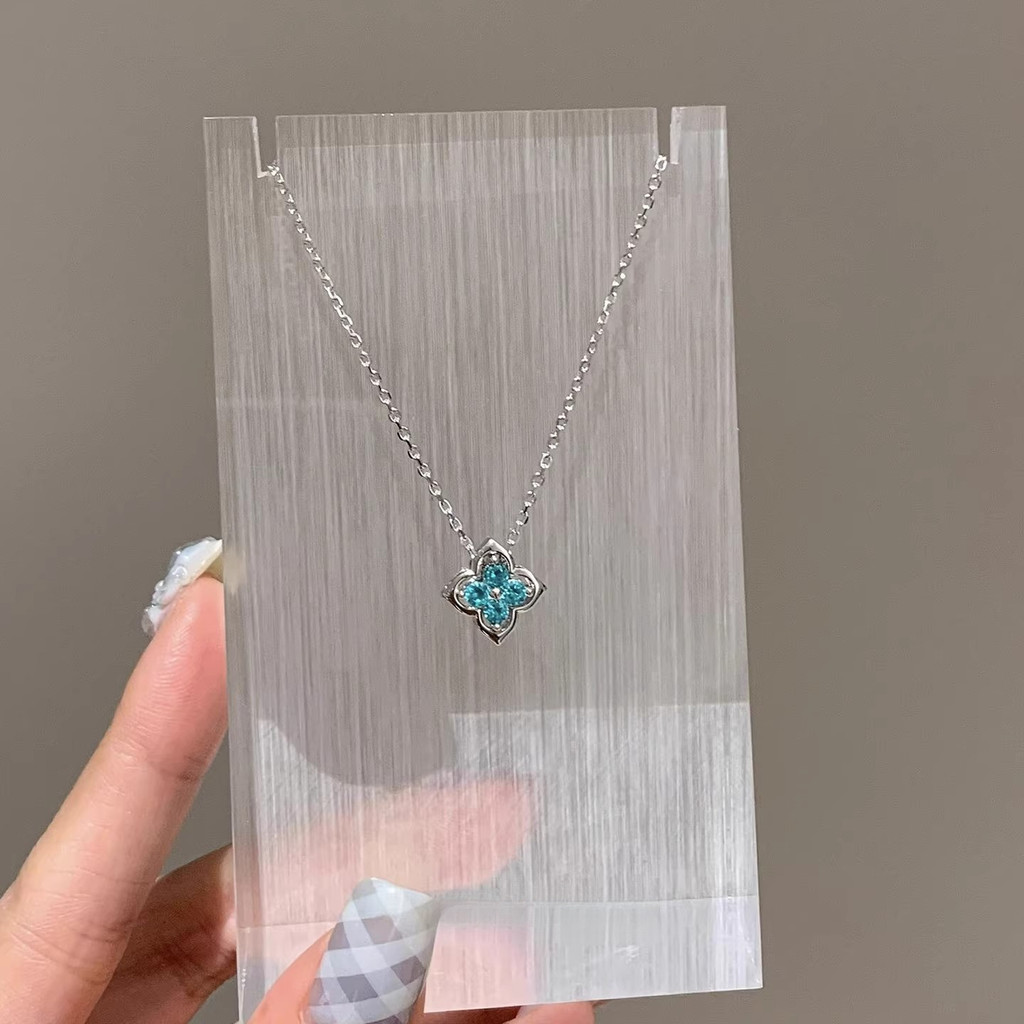 Mặt dây chuyền cỏ ba lá xanh khí chất thời trang Vòng cổ nữ cá tính và đa năng