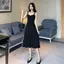 Đầm nữ Xuân Thu Phong cách mới Mori Phong cách siêu cổ tích eo hẹp thon gọn hơn Váy đen nhỏ kiểu Pháp Phong cách nhẹ nhàng Sling