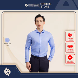 Áo sơ mi dài tay nam Phan Nguyễn, chất liệu bamboo cao cấp mềm mại, thoáng mát, kiểu dáng đơn giản, dễ phối SMD.1255