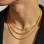 Vòng cổ dây chuyền rắn vàng ba lớp dành cho nam - Thép không gỉ 41-50cm 14.5g Hip-Hop Luxury
