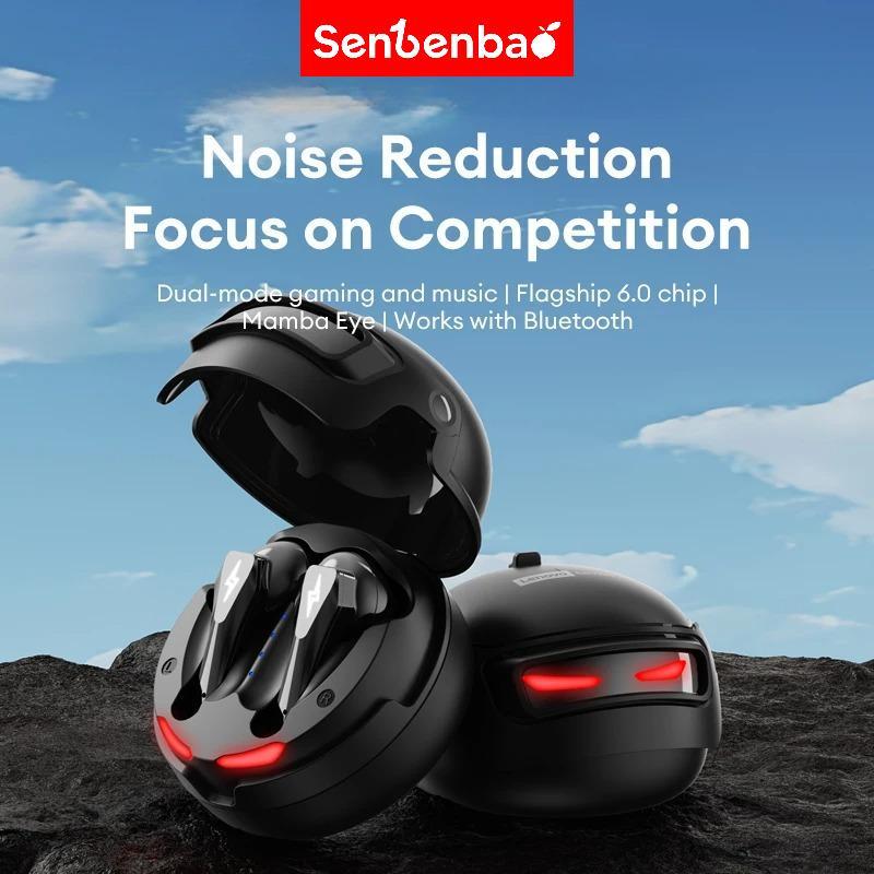 Tai nghe chơi game Senbenbao BUDS5 PRO Thiết kế mũ bảo hiểm độc quyền toàn cầu Hiệu ứng Lightning thổi tâm Âm thanh nổi Hi-Fi ENC Giảm tiếng ồn IPX5 Điều khiển cảm ứng