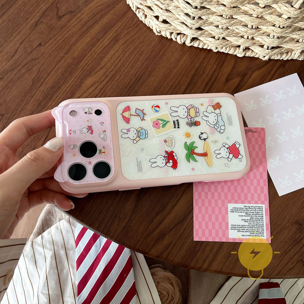 Phone Case For iPhone 17 Pro Max 16 15 TPU Cat Ear Aesthetic Korean Cute