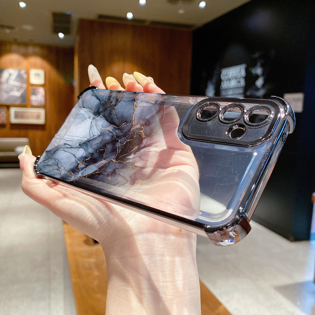 Tương thích với Samsung Galaxy A17 A07 A15 A05 A35 A55 A14 A34 A56 A36 A06 A16 Màu Gradient Tranh Mạ Trong Suốt Vỏ Chống Rơi