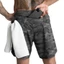 Men's Shorts Single-Layer Woven Quick-Drying Solid Color Running Fitness Sports Casual Shorts E0j4