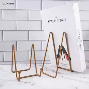 Luckyew Sắt Nghệ Thuật Tạp Chí Hiển Thị Đứng Tối Giản Kim Loại Món Ăn Ra Đĩa Bát Khung Hình Giá Đỡ Cho Nhà Màn Hình TQ