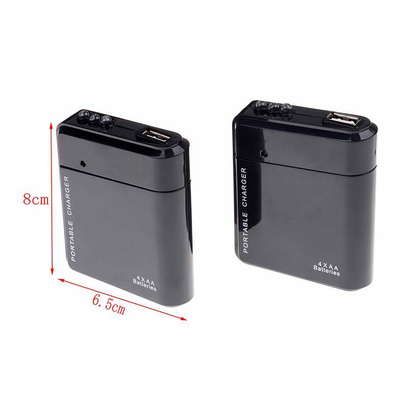 [KvJJL-t] 1 Pc Usb 4 Aa Pin Sạc Khẩn Cấp Di Động Đa Năng Sạc Điện Thoại Mới