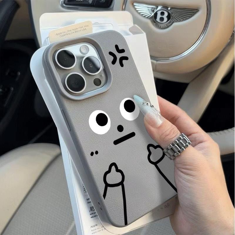 Nhân vật trắng giận dỗiVân dâu áp dụng cho vỏ điện tdoại iPhone 15/16/17/11/12/13/14