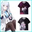 SY3 Xanh Lưu Trữ Sunaookami Shiroko ARONA Áo Thun Mùa Hè Anime Tay Ngắn Top YS3
