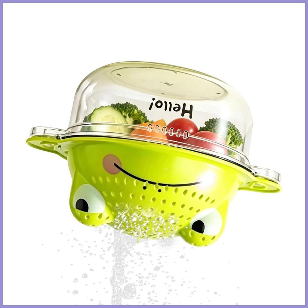 Rây Lọc Rau Có Tay Cầm Giỏ Berry Hai Lớp Rây Lọc Hình Ếch Cho Nhà Bếp Cho Berry Pasta mueadsyvn