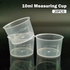 NS 20 Chiếc 10ml Cốc Đo Trong Suốt Dùng Một Lần Chất Lỏng Đo Thể Tích Cốc Tốt Nghiệp Đo Cốc Dụng Cụ Nướng Bánh Nhà Bếp NS