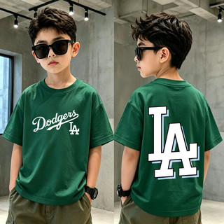 (Giao hàng trong vòng 24 giờ) Áo thun/áo sơ mi trẻ em, 100% cotton, họa tiết MLB, phù hợp cho bé trai từ 2-12 tuổi.