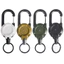 Cuộn huy hiệu kéo có thể thu vào hạng nặng Carabiner Móc chìa khóa Dây thép RopeHolder