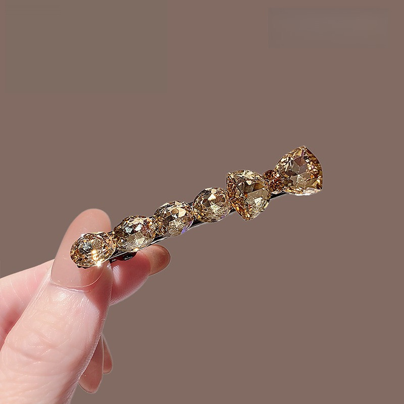MAUROPOLI Phong Cách Mới Cao Cấp Pha Lê Nơ Bên Kẹp Ánh Sáng Sang Trọng Tính Khí Nổ Tinh Tế Mỏ Vịt Kẹp