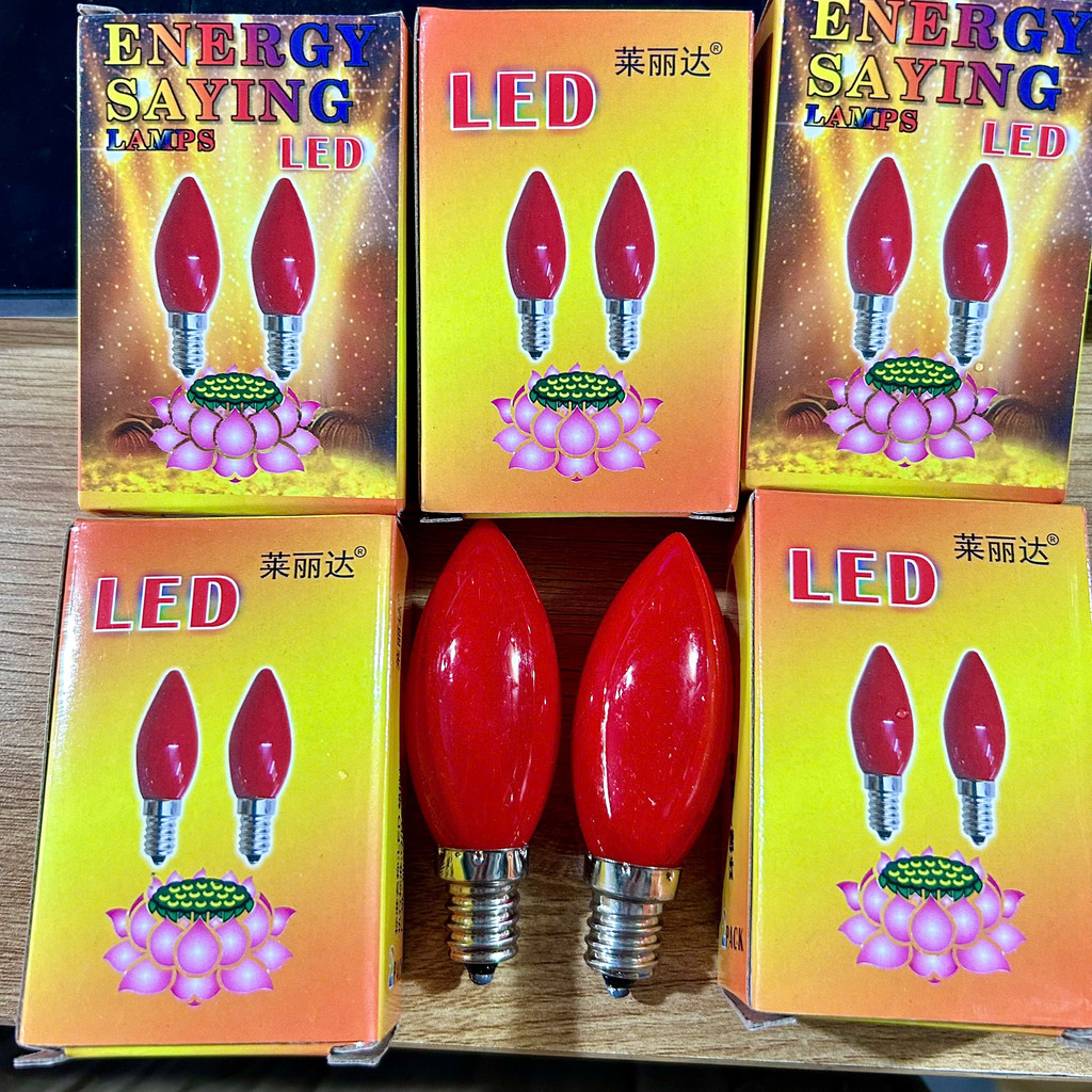 4 Bóng Đèn LED Nến Đỏ Vàng E14 – Đèn Thờ Cúng, Đèn Trang Trí Tiết Kiệm Điện Ánh Sáng Đẹp