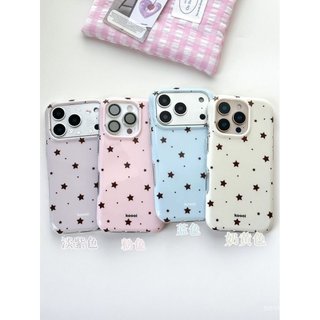 Ốp Điện Thoại Thích Hợp Cho iPhone 11 12 13 14 15 16 17 Pro max Plus Màu Không Khí Toàn Màn Hình Ngôi Sao ins Vỏ Bảo Vệ Chống Sốc Bao Gồm Tất Cả DK7W