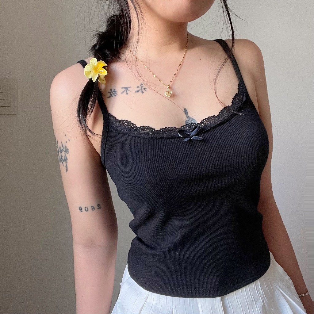 (Có size) Áo Hai Dây Nữ Phối Ren Thời Trang Mùa Hè Ngọt Ngào Cho Nữ- A288