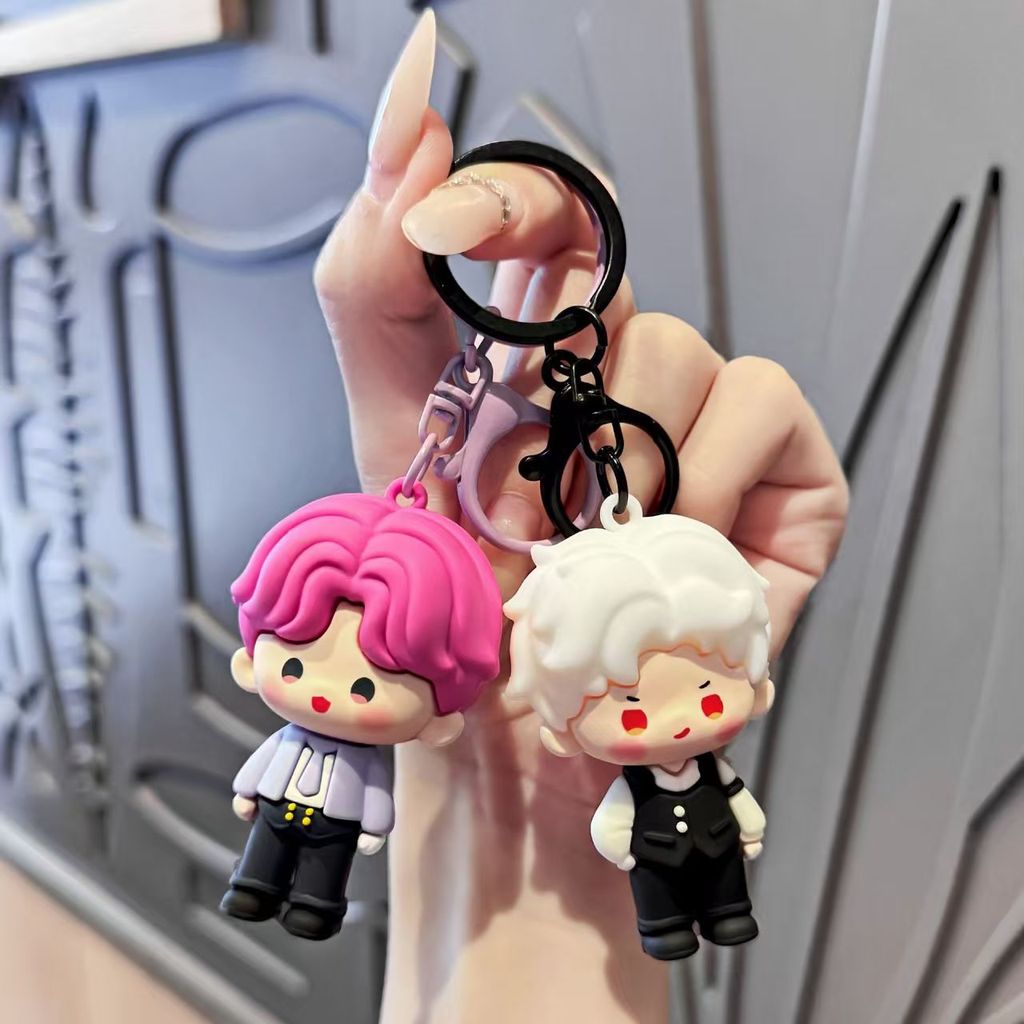 Trò Chơi Mới Tình Yêu Và Deepspace Xavier Zayne Rafayel Sillus Caleb Cosplay Móc Chìa Khóa Silicon Móc Khóa Hình Mặt Dây Chuyền Móc Khóa Jewely