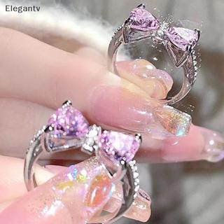 Nhẫn Nơ Pha Lê Zircon Điều Chỉnh Kích Cỡ - Quà Tặng Thời Trang Cho Nữ