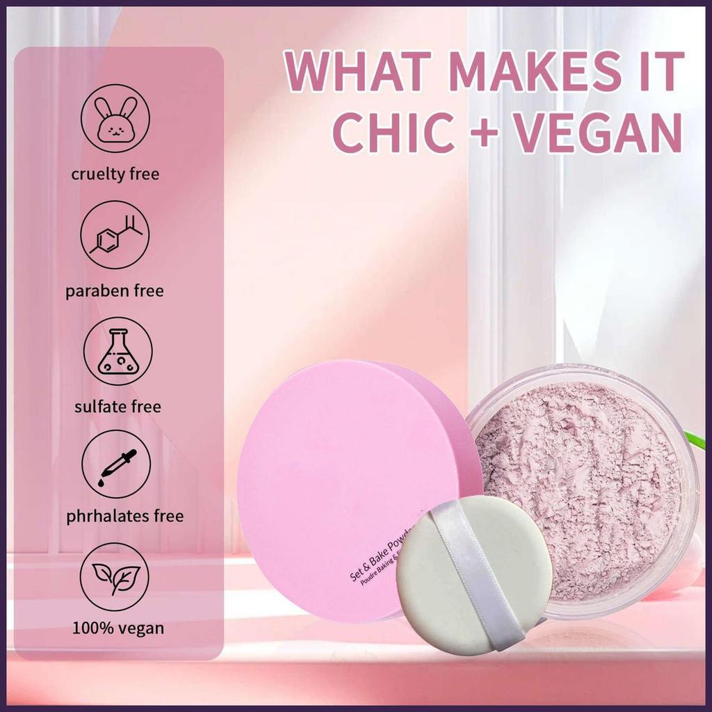 Beauty Setting Powder Matte Soft Makeup Powder Natural Light Highlighter Trang điểm du lịch ngoài trời hàng ngày ewoekvn