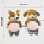 CORALTIDE Silicone Tự dính, Miếng dán bụng chó có thể bóp được Shiba Inu, Shiba Inu Mũm mĩm Nền màu hồng mềm Trang trí điện thoại Đồ dùng lễ hội