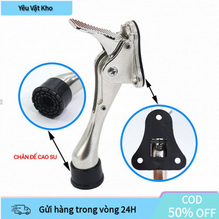 【COD】Chân chặn cửa dạng móng ngựa bền chắc, kèm cơ cấu khóa bằng lẫy gạt giúp cố định cửa chắc chắn tại nhiều vị trí.