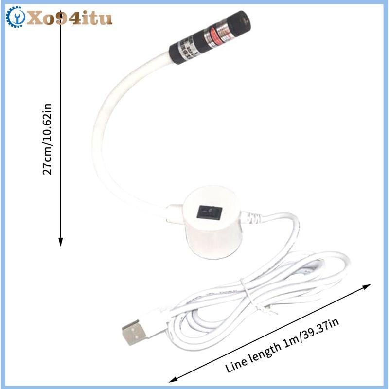 XOITU USB Đèn định vị Laser đỏ Cắt đèn hồng ngoại có đế từ tính Dòng DC5V / Phụ kiện chéo VN
