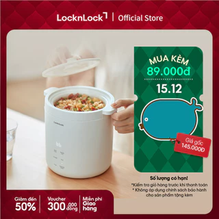 Nồi cơm điện mini Lock&Lock Bianco mini rice cooker Màu ngà EJR314IVY 0.6L đa chức năng, giữ ấm, hẹn giờ, phủ men sứ