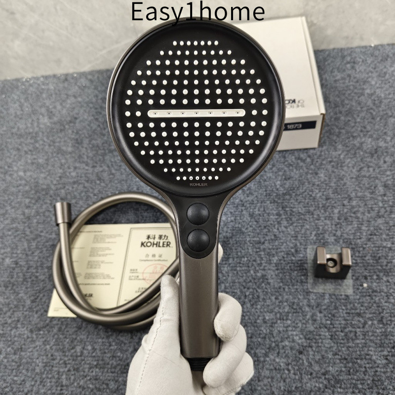 【 KOHLER 】Đầu vòi sen tăng áp màu xám gunmetal mới có chức năng chặn nước, vòi sen mưa tăng áp đa chức năng cho phòng tắ