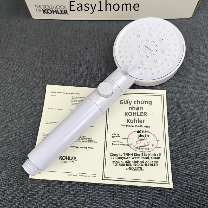 【KOHLER】Đầu vòi sen lọc tăng áp mạnh mẽ, đầu vòi sen massage, đầu vòi sen tắm làm đẹp, đầu vòi sen phun nước ba chế độ,