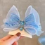 Kẹp Tóc MERIGGIARE, Mũ Ruy Băng Dài Công Chúa Pompom Kẹp Tóc, Nơ Xanh Lớn Bé Gái Đi Học Hairgrips Kẹp Mỏ Vịt Cho Trẻ Em Trẻ Em