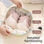 Túi sắp xếp đồ lót DELMER, Túi lưu trữ áo ngực di động thiết kế đặc biệt, Túi đựng quần áo thân mật gấp gọn gọn đa chức năng Túi đựng đồ vệ sinh