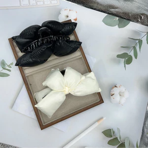 Nơ Lớn Vuốt Tóc Kẹp Sang Trọng Puff Đầu Phụ Kiện Tóc Cho Nữ Lưng Đầu
