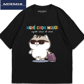 Áo Thun In Chữ Hài Hước Nghề Chọn Người Chọn Đi Chơi Oversize cotton 250gsm