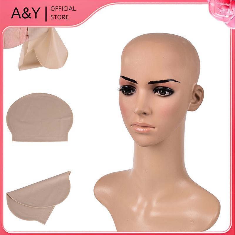 A & Y Da Cao Su Giả Da Thịt Unisex Đầu Hói Tóc Giả Mũ Cao Su Skinhead Trang Phục Prank.