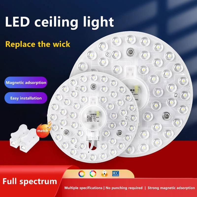 Lat 1 Bộ Bảng Điều Khiển Đèn LED Hút Từ Tính Vòng Tròn 12W 18W 24W 36W 48W 72W LED Tròn AC220V Đèn Trần Nguồn Sáng Linh cẩu
