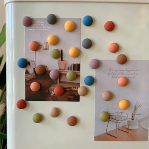 Mới 2 / 4 Chiếc Macaron Morandi Màu Bán Vòng Tròn Nhựa Nam Châm Tủ Lạnh Miếng Dán Từ Tính Cho Người Lập Kế Hoạch Hàng Ngày Lưu Ý Sửa Chữa
