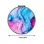 < Honeyba > Họa Tiết Sọc Vintage Tay Nữ Mini Nhỏ Gọn Gương Trang Điểm Di Động Xanh / Tím / Xanh Túi Gương Đẹp