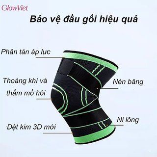 3D Nẹp Đầu Gối Hỗ Trợ Đầu Gối Nylon Spandex Nén Tay Tập Gym Chạy Xe Đạp Giảm Đau